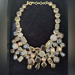 J Crew Crystal Waterfall Statement Necklace in Excellent Used Condition